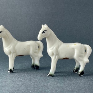 Vintage Bone China Horse Figurines Set of Two