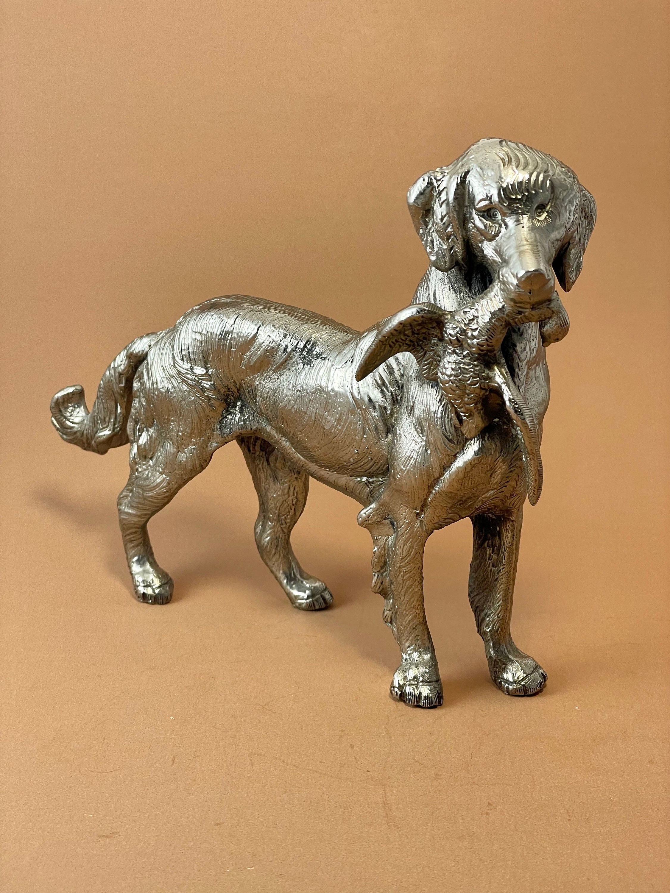 シルバー エナメル 犬の置物 イタリア フィレンツェ インテリア小物