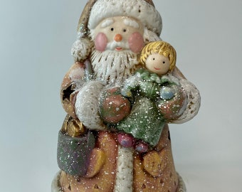 Vintage Santa Tealight Candleholder Figurine