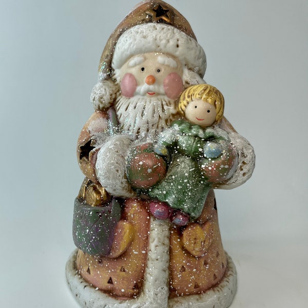 Vintage Santa Tealight Candleholder Figurine
