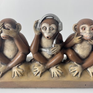 Vintage Three Wise Monkeys Figurine