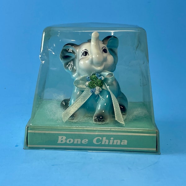 Vintage Bone China Elephant Figurine