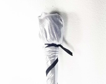 Silver Wick Covers Fire Staff Wick Wraps Practice Double Single Staff Wick Protection Metallic Black / Clean Way to Store Staff Wicks