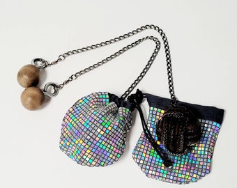 Disco Ball Fire Poi Wick Covers / Practice Poi / Keep Wick Clean for Storage / Protect Wicks / Fire Prop or Performance