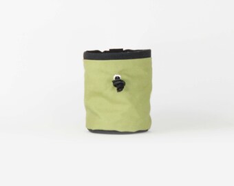 Simple Cotton Canvas Climbing Chalk Bag - Pear Green - Rock Climbing - Gift - Minimalist - Chalk Holder - Pouch - Drawstring Bag - Sack