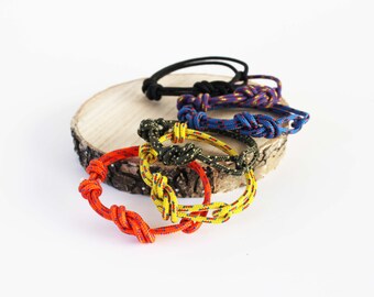 Set of 3 or 6 - Figure 8 Rope Bracelet