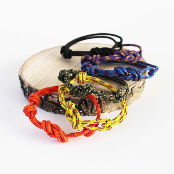 Set of 3 or 6 - Figure 8 Rope Bracelet