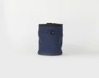 Simple Cotton Canvas Climbing Chalk Bag - Dark Navy Blue - Rock Climber - Gift - Minimalist - Chalk Holder - Pouch - Drawstring Bag - Sack
