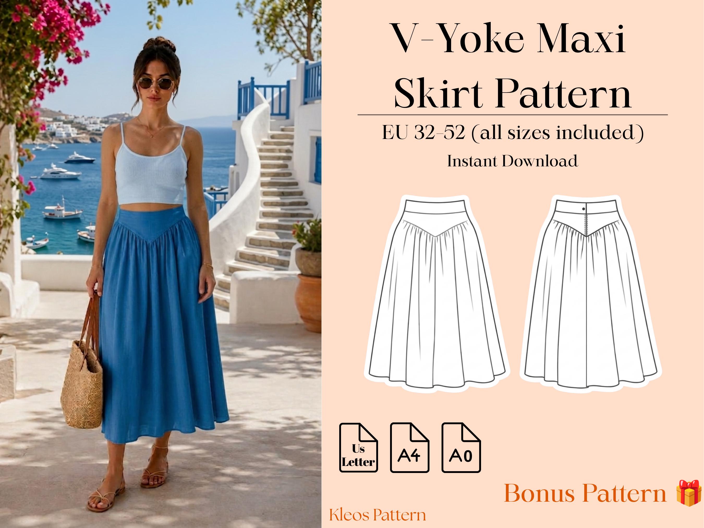 Yoke Skirt Pattern - Etsy Canada