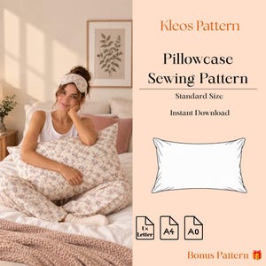 Pillowcase Sewing Pattern | PDF Sewing Pattern | A4 US Letter A0