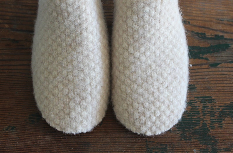 Women's Wool Slippers, felted wool slippers, Women's leather sole slipper, Various Colors, wool slipper image 8