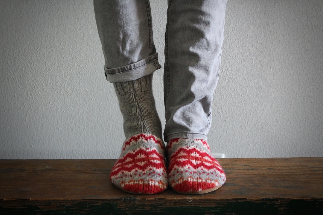 mens wool slippers