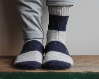 Children’s  Wool Slippers, Felted Wool Slippers, Wool Slippers with Leather sole, Wool Slipper Sock, Children’s  Slippers