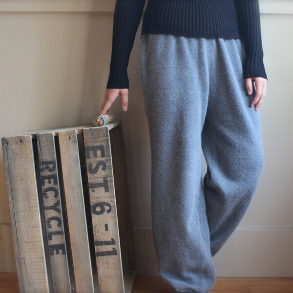 Women's Wool Pants, Felted Wool Lounge Pants, Wool lounge pants