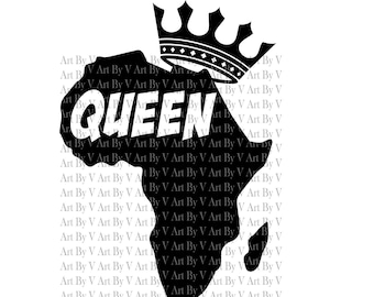 SVG, Africa, Africa Queen, African continent, pdf png jpg, cricut silhouette Digital Download