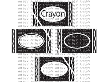 SVG, Crayon wrapper, Crayon vinyl stencil, pdf png jpg, cricut silhouette