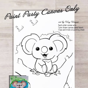 12 PCS PRE Printed Canvas Pre Drawn Canvas Cute Canvas Painting Set for  Kids  $35.18 - PicClick