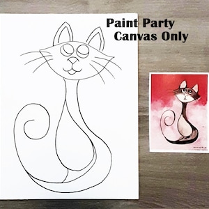 DIY Paint Party Siamese Cat Canvas Panel ONLY, Paint Party, Sip and Paint Party, Pre made Painting, Birthday, Girls Night out, Paint and Sip