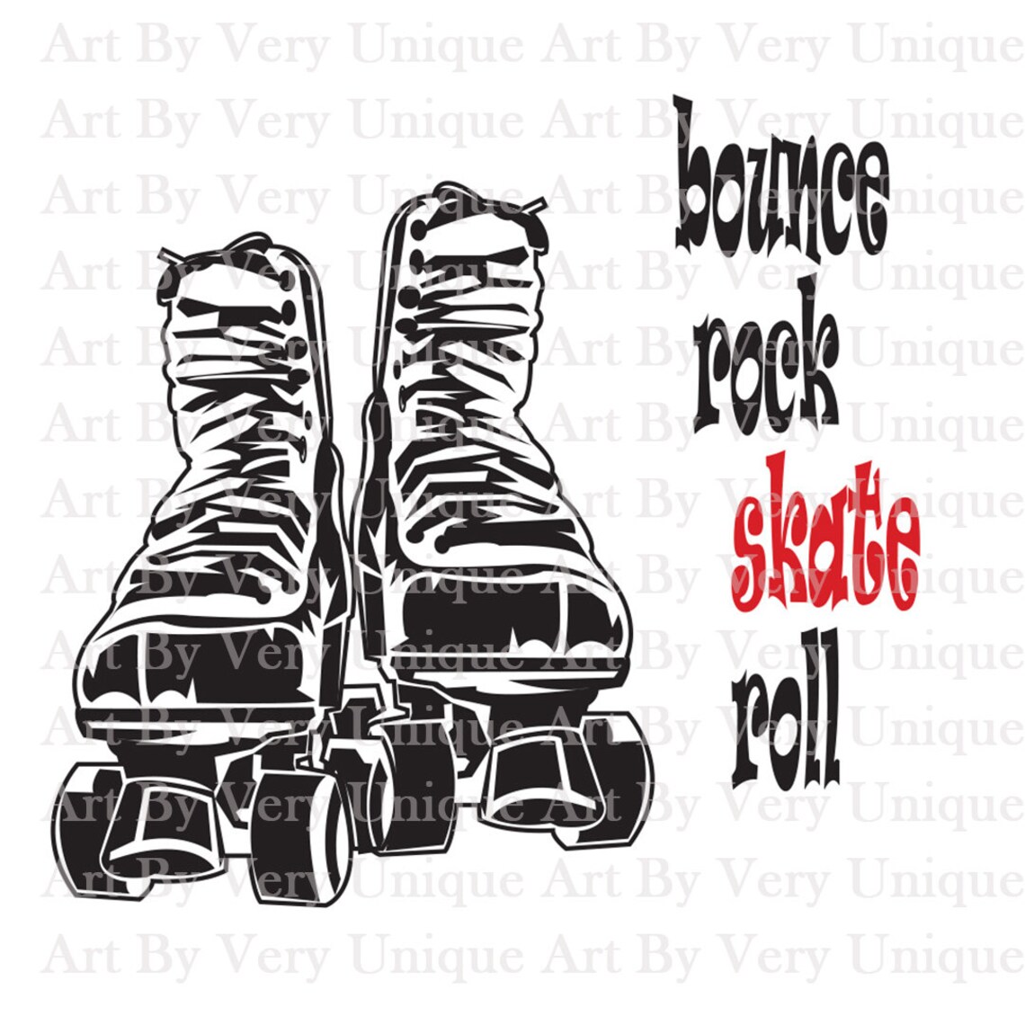 SVG Bounce Rock Skate Roll Skate Svg Roller Skate Svg Old Etsy