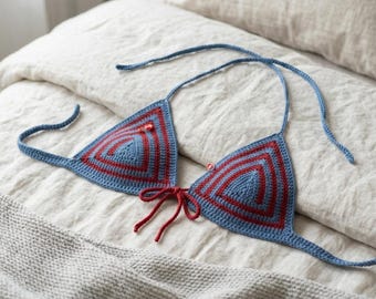Crochet Bikini Top Pattern PDF, Summer Bralette DIY, Instant Download.