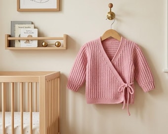 Crochet Baby Cardigan Pattern PDF, Easy Baby Sweater Crochet Pattern, Kimono Baby Sweater Pattern, Instant Download.