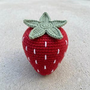 Crochet Strawberry Pattern PDF, Amigurumi Strawberry Pattern, Mini Fruit Plush Pattern,  Digital Download.