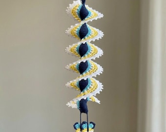 Crochet Wind Spinner Pattern PDF, häkeln Spirale Garten Dekor DIY Anleitung