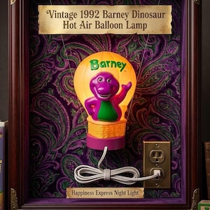 Barney Night Light - Etsy