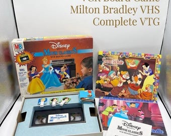 Vintage 1997 Disney Film Klassiker VCR Brettspiel Milton Bradley VHS Komplett