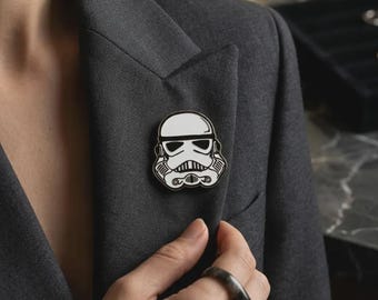 Star Wars-inspirerad emaljnål | Brosch med tecknad robot för kavajslag, krage, ryggsäck och väskor | Rolig filmpresentmärke för Star Wars-fans