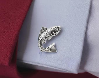 Handgjorda manschettknappar med fiskmotiv • Nya accessoarer för herrar