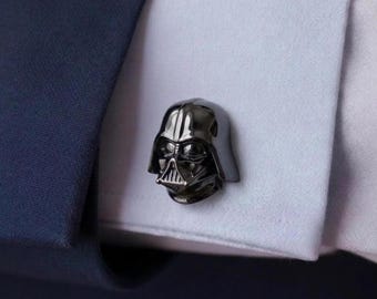 Darth Vader Inspired Cufflinks • Stainless Steel Movie Fan Accessory