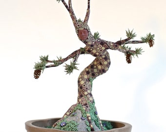 Polymer Clay Miniature Tree, Bonsai, Dryad