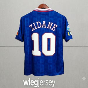 Zidane Legend Jersey France 1996 Football Soccer Vintage image 1