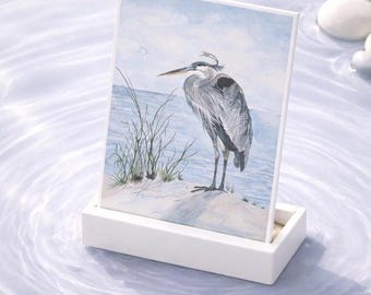 ACEO Watercolor Print Blue Heron