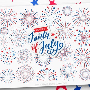 4 juli vuurwerk clipart, vuurwerk SVG, Independence Day - digitale download | Sublimatieontwerp | Svg, eps, png