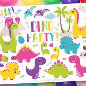 Dinosaurs Clip Art, Dinosaur Clipart, Dino Party, Dinosaur Graphic, Dinosaur Party Clipart, Dinosaur svg, Girl Dinosaur svg, Pink Dinosaur
