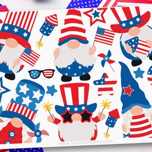 4 juillet Clipart, svg Gnome, fête de l'indépendance, Gnome svg, clipart été - téléchargement numérique | Conception par sublimation | SVG, EPS, PNG
