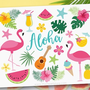 Flamingo svg, Klipart letni, Plaża, Rośliny tropikalne, lody svg, kwiat hibiskusa - Pobieranie cyfrowe | Sublimacja | SVG, EPS, PNG