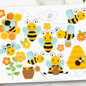 Bijen clipart, Bumble Bee SVG, Honey Bee SVG, Bee Hive SVG, honing kam clip art-digitale download | Sublimatieontwerp | SVG, EPS, PNG