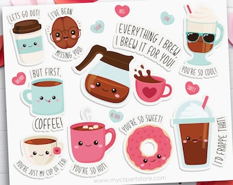 Coffee Lovers Clipart, Coffee Shop, Puns, Coffee svg, Funny, Coffee sayings, Barista - Digital Download | Sublimation Design | SVG, EPS, PNG