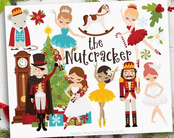 Nutcracker Clip Art, Ballet Clipart, Nutcracker Suite, Christmas Clipart, Ballerina svg - Digital Download | Sublimation | SVG, EPS, PNG