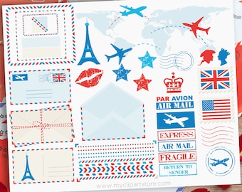 Post Office Clipart, Air Mail Clipart, Par Avion, Mailing Envelopes, Royal Mail, Air Plane svg