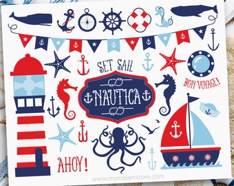 Nautical Clipart (Boy), Summer clipart, Beach Clipart, Sail Boat svg, Octopus svg   - Digital Download | Sublimation Design | SVG, EPS, PNG