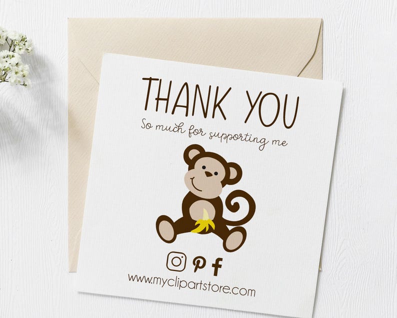 Playful Monkey Clipart: Jungle Animals SVG, PNG, EPS (Digital Download) image 3