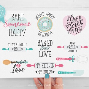 Bakery Clipart, Cupcakes svg, Cupcake svg, Kitchen Utensils, Apron svg, Baking, Bake Sale Digital Download Sublimation SVG, EPS, PNG image 4