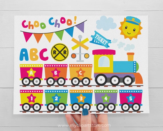 alphabet train clipart abc letters classroom stickers etsy