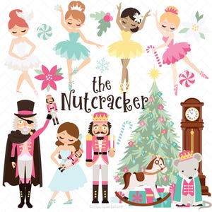 Nussknacker Clip Art, Ballett Clipart, Nussknacker Paket, Weihnachtscliparts, Ballerina svg - Digital Download | Sublimationsdruck | SVG, EPS, PNG