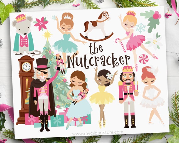 Digital Cliparts The Nutcracker Clip Art Christmas Fashion illustration Gir...