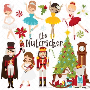 Quebra-nozes Clip Art, Ballet Clipart, Nutcracker Suite, Christmas Clipart, Bailarina svg - Download Digital | Sublimação | SVG, EPS, PNG